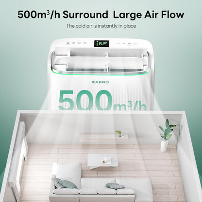 Smart Inverter Portable Air Conditioners, 16000 BTU (12000 BTU SACC) Dual Hose Portable AC Unit with Energy Saving/Ultra Quiet(42dB)/Drainage-free Cooling/APP/Remote for Multi-Scenario Use