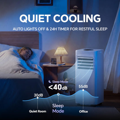 Portable Air Conditioner, 16000 BTU 5-in-1 Air Conditioner Portable with Smart WiFi & Remote, Cools Up to 850 Sq.Ft, Portable AC Unit with Cool, Fan, Dehumidifier, Sleep, 24H Timer, Installation Kit