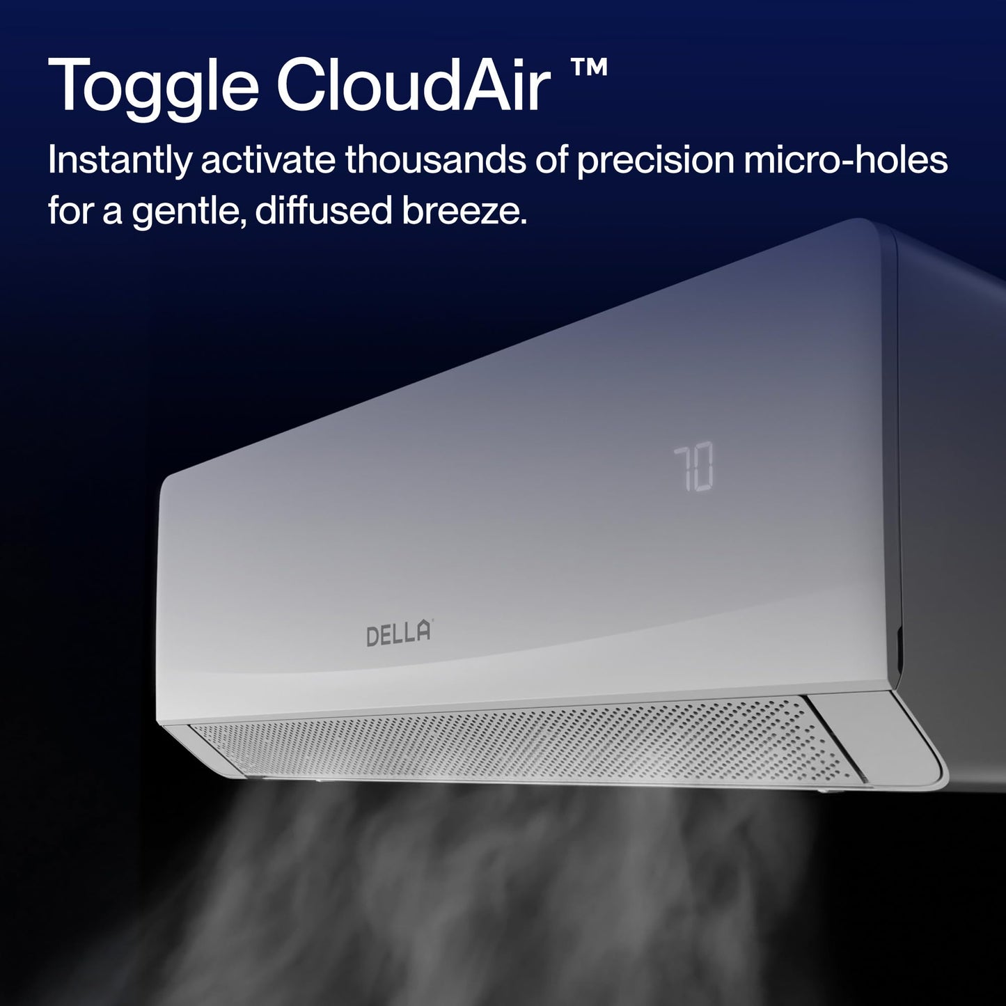 Serena CloudAir Series 12000 BTU Mini Split AC with Soft Airflow, Energy Star 22 SEER2 115V, 1 Ton Inverter Heat Pump Ductless AC for up to 550 Sq.Ft, WiFi & Alexa, Pre-Charged, 16.4ft Kit