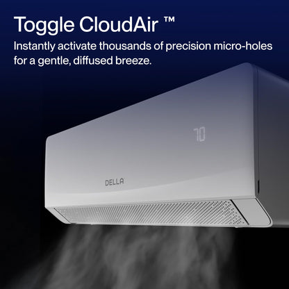 Serena CloudAir Series 12000 BTU Mini Split AC with Soft Airflow, Energy Star 22 SEER2 115V, 1 Ton Inverter Heat Pump Ductless AC for up to 550 Sq.Ft, WiFi & Alexa, Pre-Charged, 16.4ft Kit