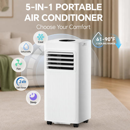 Portable Air Conditioner, 16000 BTU 5-in-1 Air Conditioner Portable with Smart WiFi & Remote, Cools Up to 850 Sq.Ft, Portable AC Unit with Cool, Fan, Dehumidifier, Sleep, 24H Timer, Installation Kit