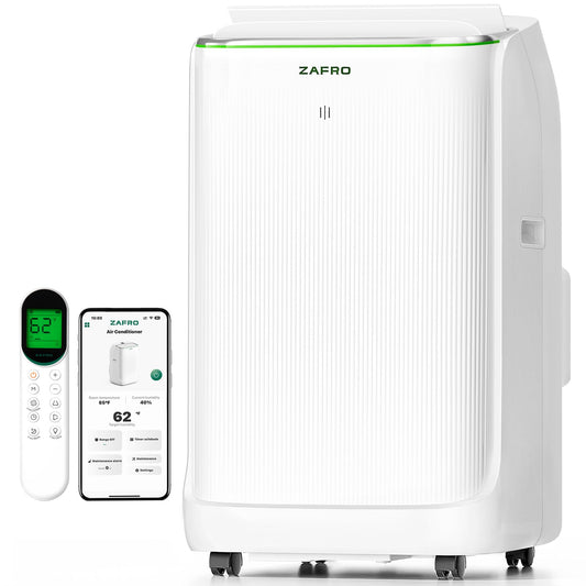 Smart Inverter Portable Air Conditioners, 16000 BTU (12000 BTU SACC) Dual Hose Portable AC Unit with Energy Saving/Ultra Quiet(42dB)/Drainage-free Cooling/APP/Remote for Multi-Scenario Use