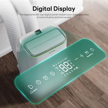 Smart Inverter Portable Air Conditioners, 16000 BTU (12000 BTU SACC) Dual Hose Portable AC Unit with Energy Saving/Ultra Quiet(42dB)/Drainage-free Cooling/APP/Remote for Multi-Scenario Use