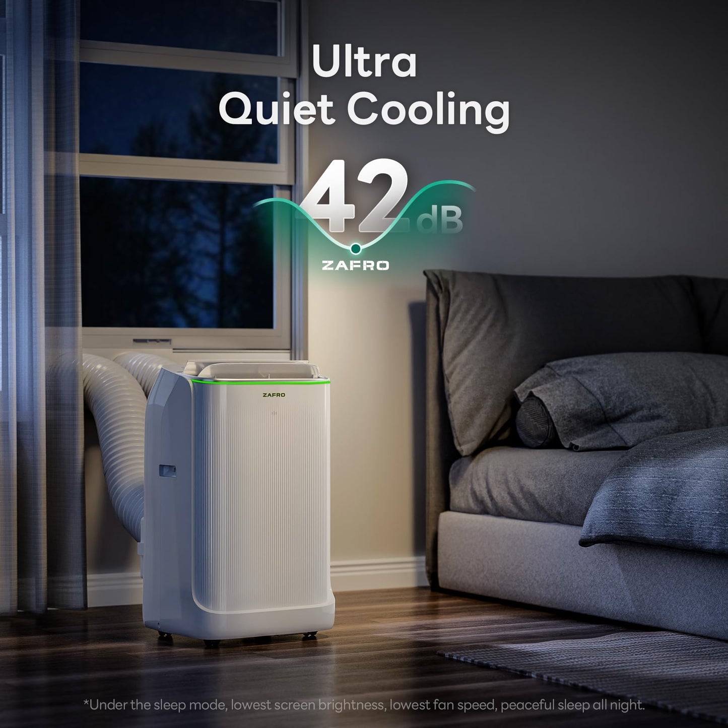 Smart Inverter Portable Air Conditioners, 16000 BTU (12000 BTU SACC) Dual Hose Portable AC Unit with Energy Saving/Ultra Quiet(42dB)/Drainage-free Cooling/APP/Remote for Multi-Scenario Use